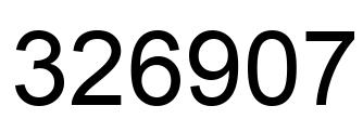 Number 326907 black image