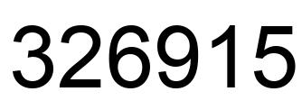Number 326915 black image