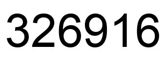 Number 326916 black image