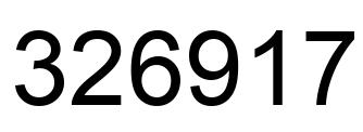 Number 326917 black image
