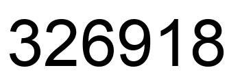 Número 326918 imagen negro
