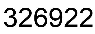 Número 326922 imagen negro