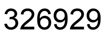 Número 326929 imagen negro