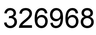 Número 326968 imagen negro