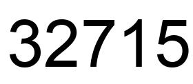 Number 32715 black image