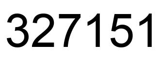 Number 327151 black image