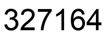 Number 327164 black image