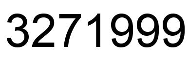 Number 3271999 black image