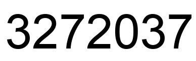 Number 3272037 black image