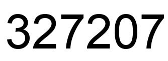 Number 327207 black image