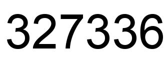 Number 327336 black image