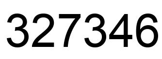 Number 327346 black image