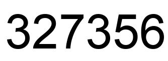 Number 327356 black image