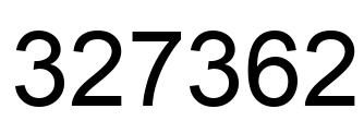 Number 327362 black image