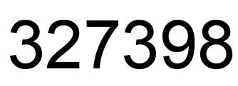 Number 327398 black image