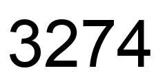 Number 3274 black image