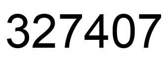 Number 327407 black image