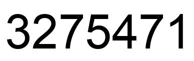Number 3275471 black image