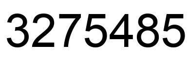 Number 3275485 black image