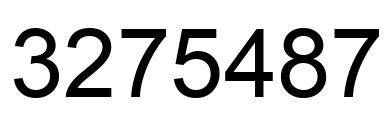 Number 3275487 black image