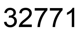Number 32771 black image