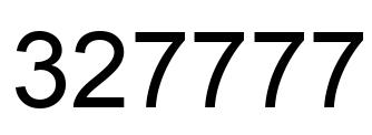 Number 327777 black image