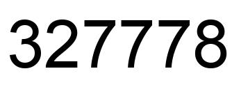 Number 327778 black image