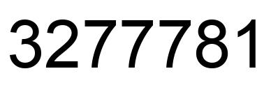Number 3277781 black image