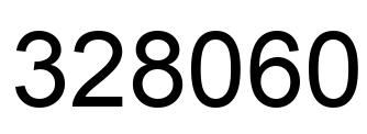 Number 328060 black image