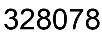 Number 328078 black image