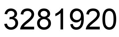Number 3281920 black image