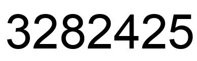Number 3282425 black image