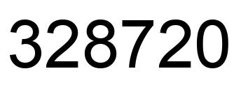 Number 328720 black image