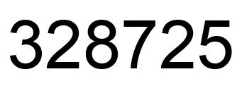 Number 328725 black image