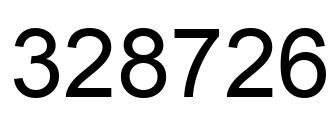 Number 328726 black image