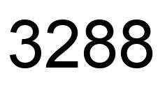 Number 3288 black image