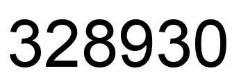 Número 328930 imagen negro