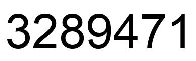 Number 3289471 black image