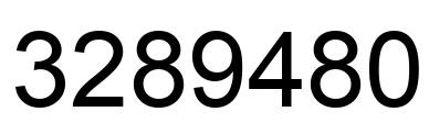 Número 3289480 imagen negro