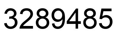 Número 3289485 imagen negro