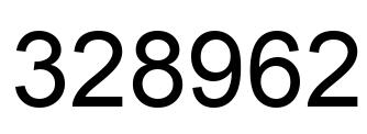 Número 328962 imagen negro