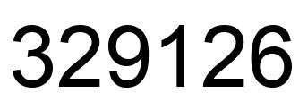 Number 329126 black image