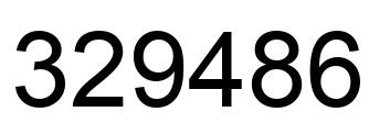Number 329486 black image