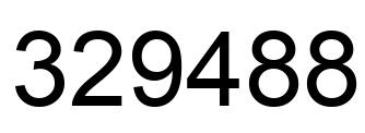 Number 329488 black image