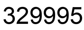 Número 329995 imagen negro