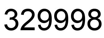 Number 329998 black image