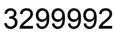 Número 3299992 imagen negro