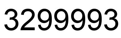 Número 3299993 imagen negro