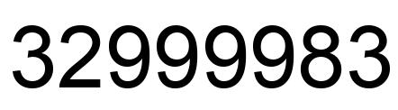 Number 32999983 black image