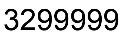 Número 3299999 imagen negro